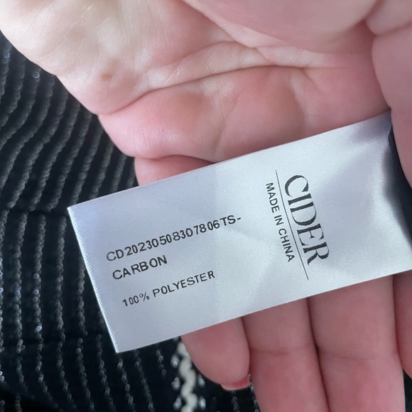 Cider Black and White Tweed Wide-Leg Pants - Picture 10 of 11